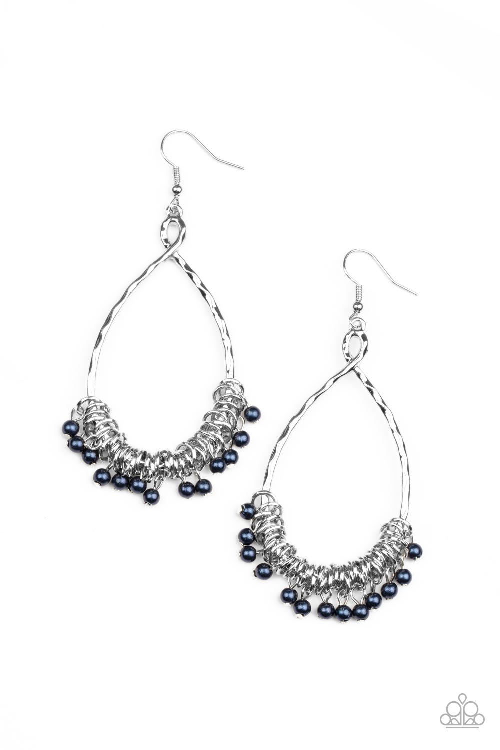 Wishing Well Wonder - Blue Pearl Teardrop Earring Paparazzi E0667