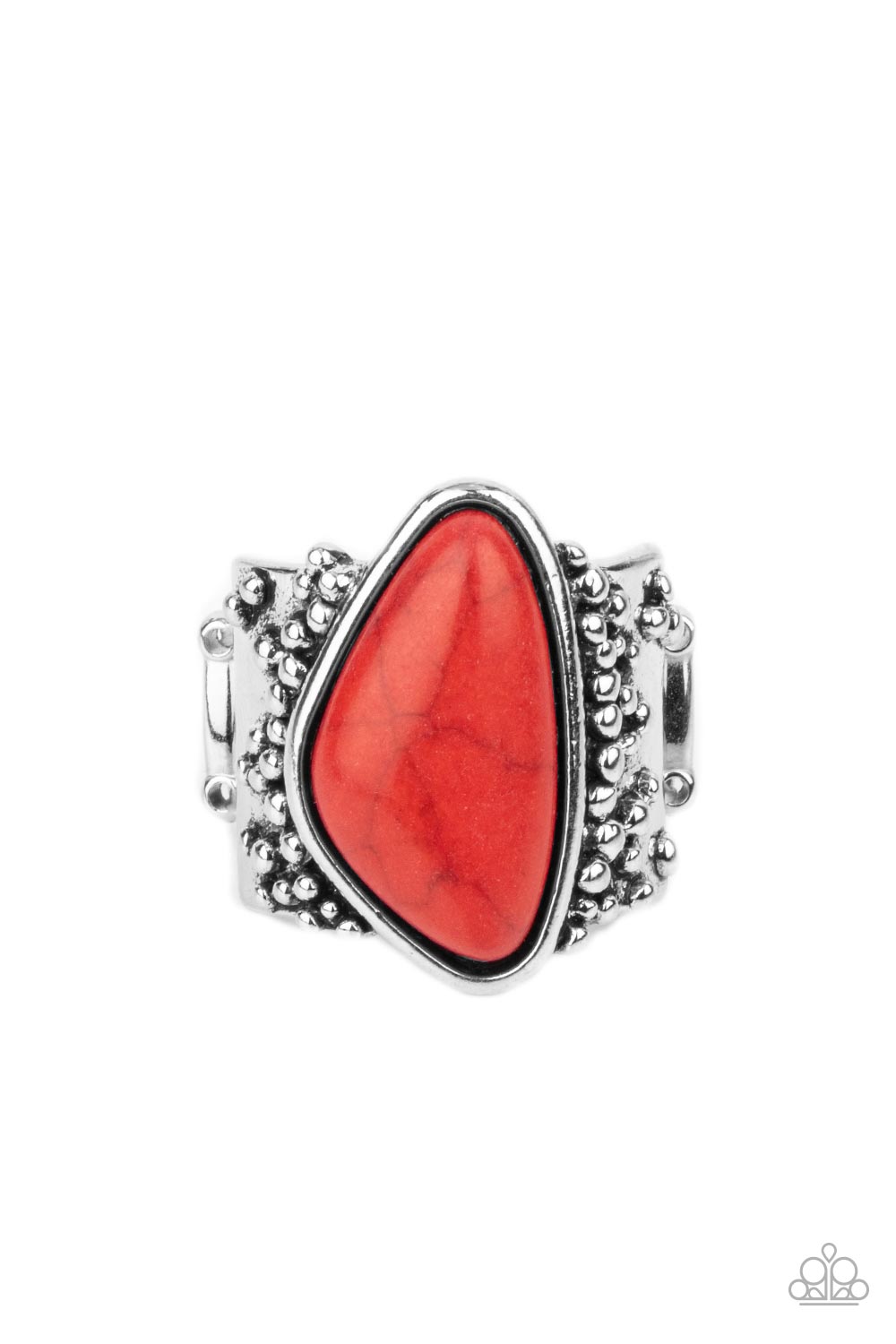 Soul Trek - Red Stone Santa Fe Style Ring Paparazzi R0277