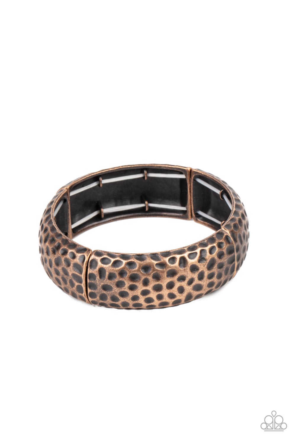 Come Under The Hammer - Copper Stretch Bracelet Paparazzi B0558