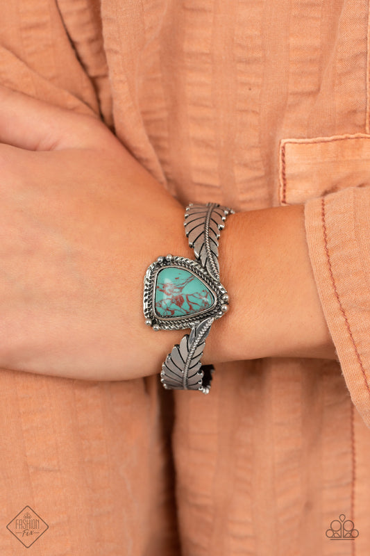 Desert Roost - Blue Bracelet September 2021 Fashion Fix Paparazzi B0183