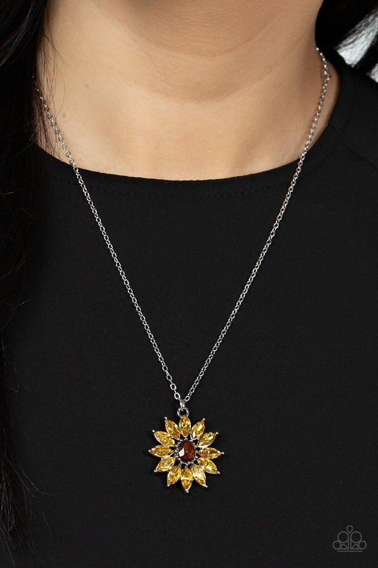 Formal Florals - Yellow Necklace Paparazzi N0648