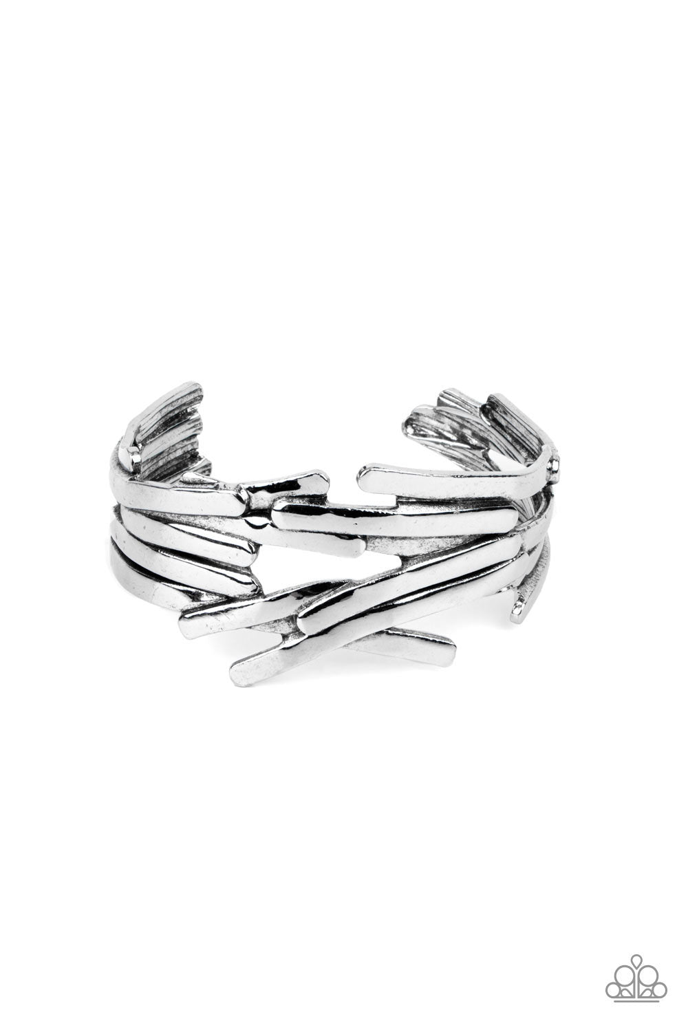 Stockpiled Style - Silver Cuff Bracelet Paparazzi B0555