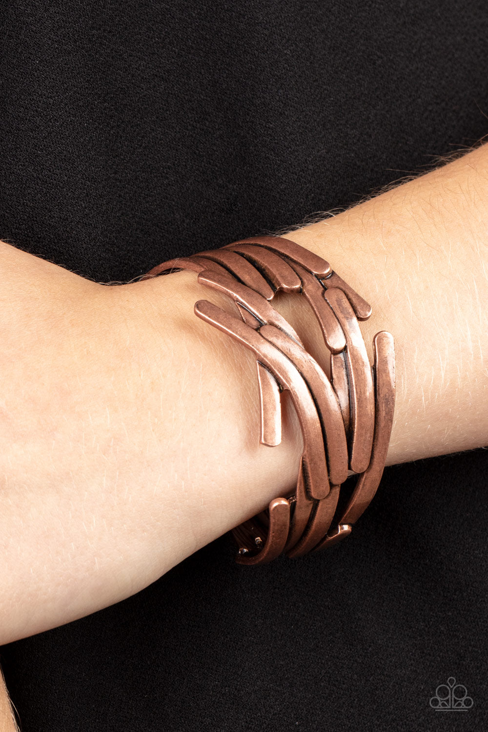 Stockpiled Style - Copper Cuff Bracelet Paparazzi B0411