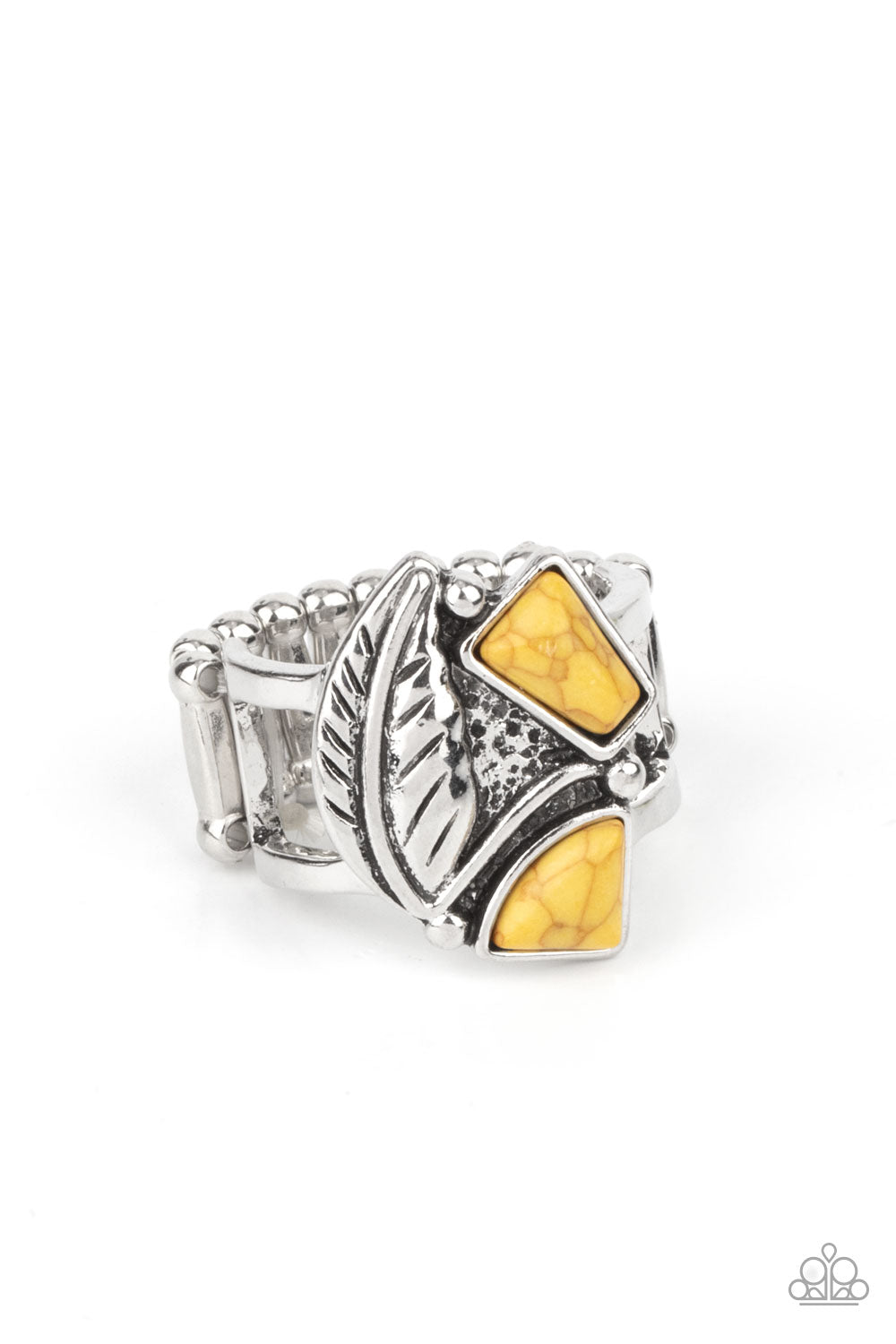 Make the NEST of It - Yellow Stone Santa Fe Style Ring Paparazzi R0312