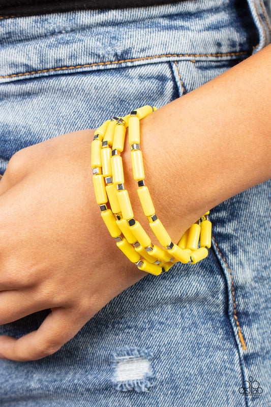 Radiantly Retro - Yellow Bracelet B0211