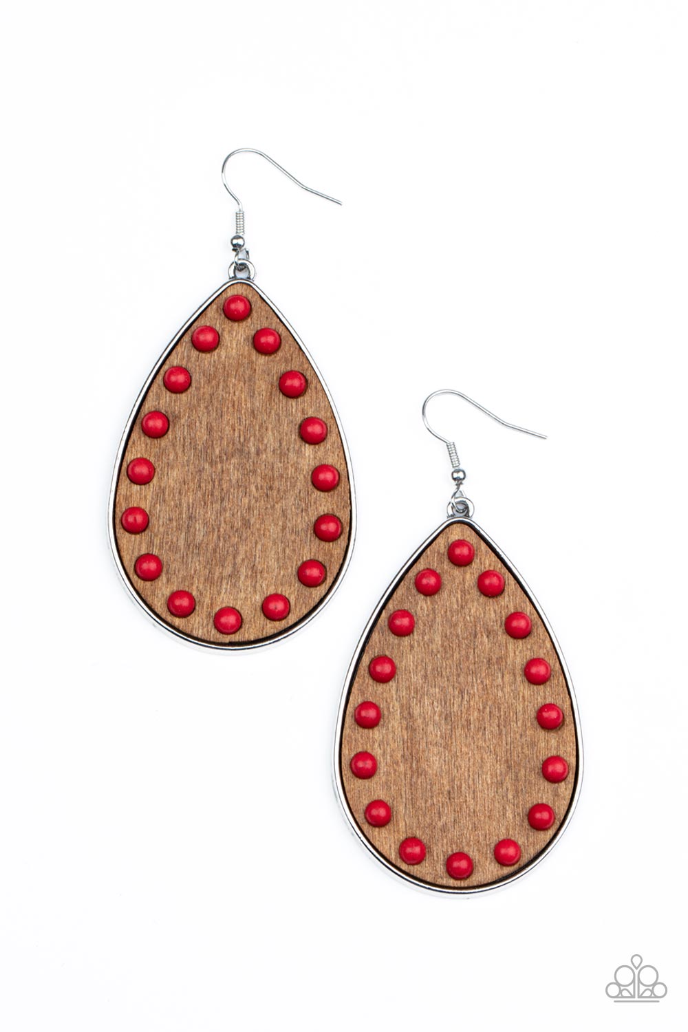 Rustic Refuge - Red Earring Paparazzi E0504