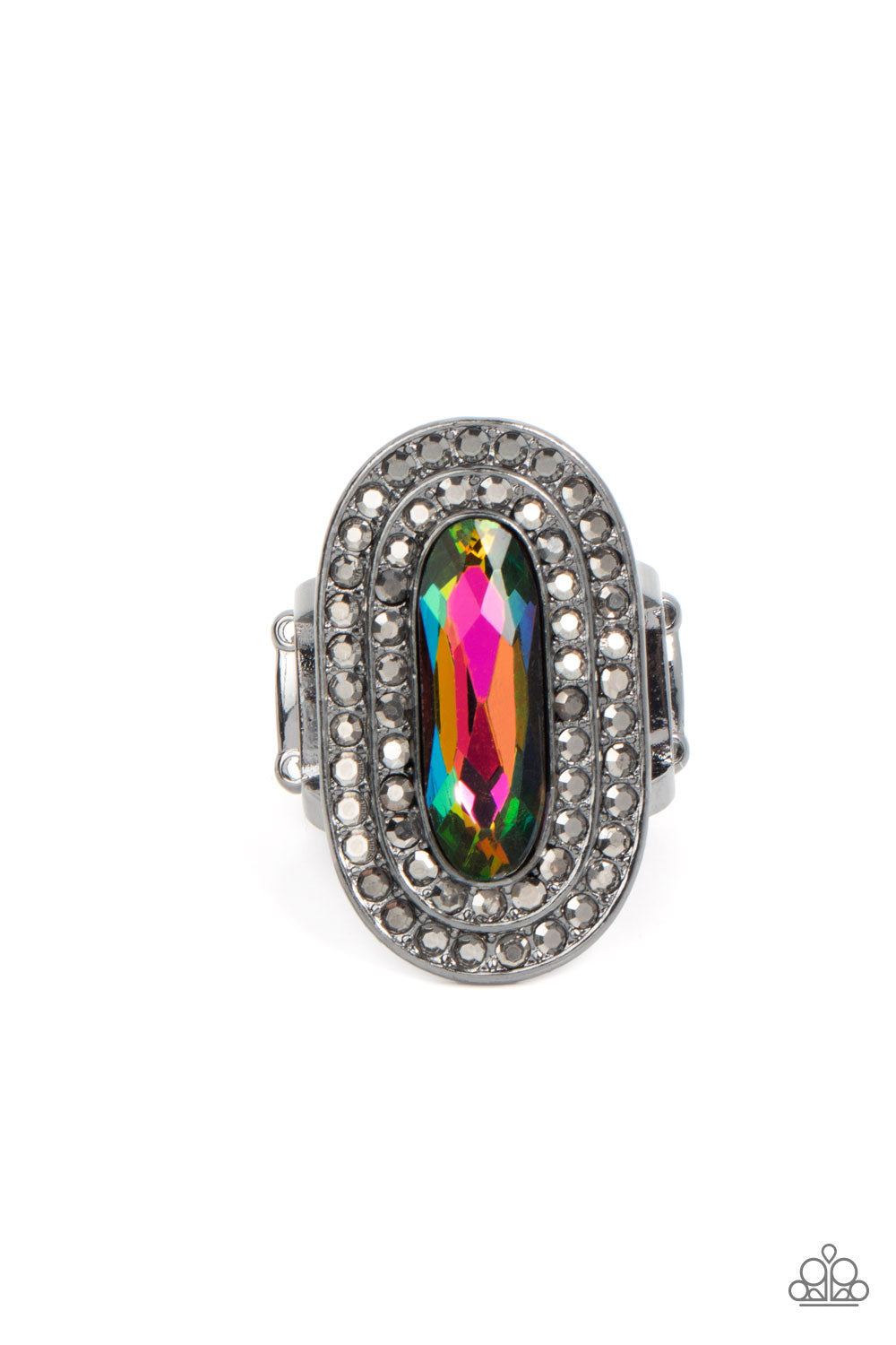 Fueled by Fashion - Multi Oil Spill Ring Life Of The Party December 2021 Paparazzi R0173