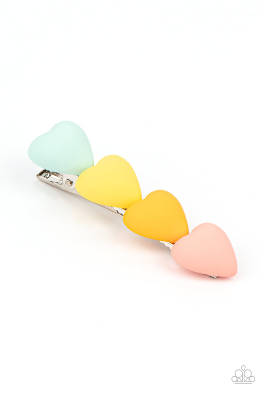 HEART to Please - Multi Heart Hair Clip Paparazzi H0081