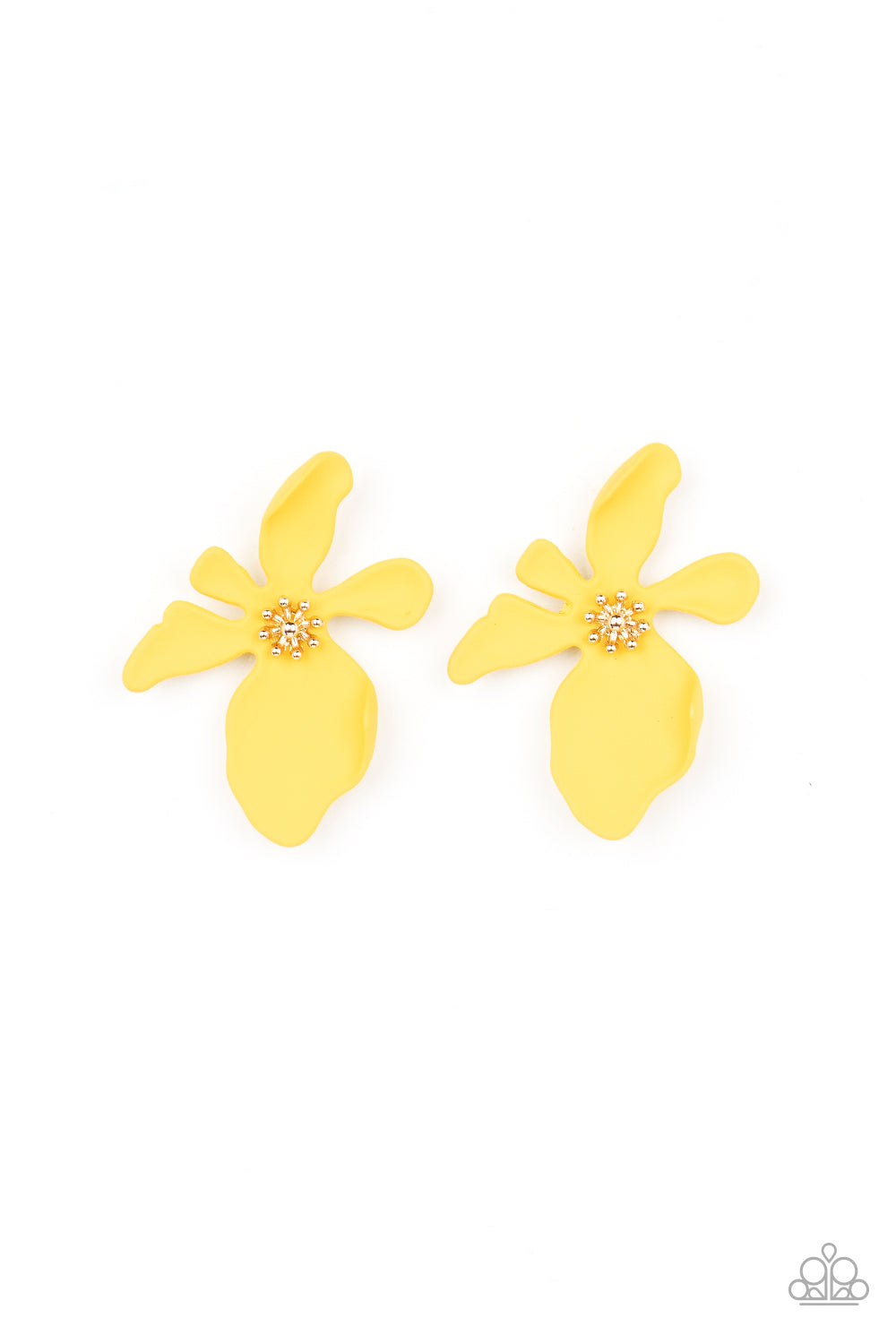 Hawaiian Heiress - Yellow Flower Earring Paparazzi E0613