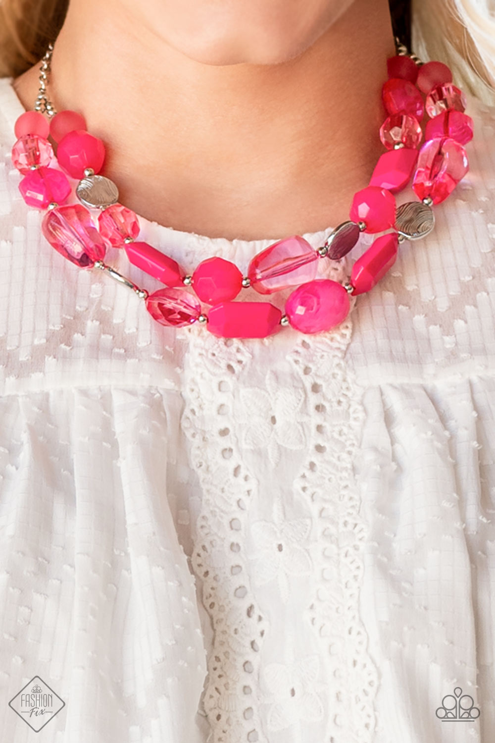 Oceanic Opulence - Pink Necklace  August Fashion Fix N0328