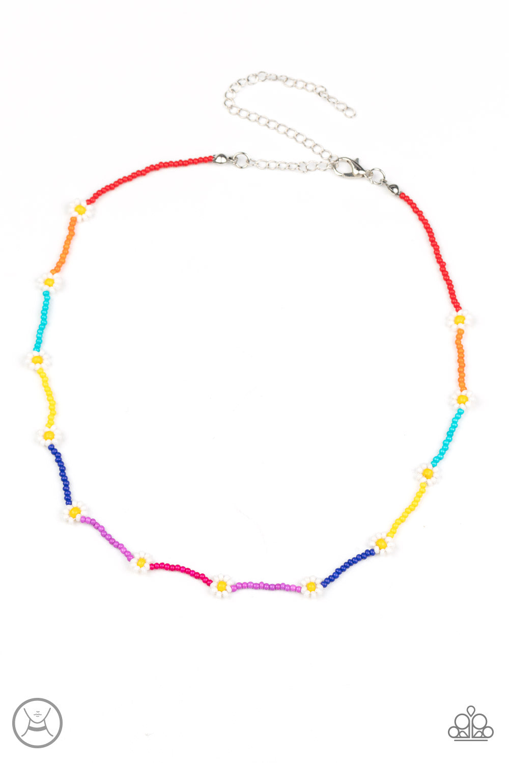 Colorfully Flower Child - Multi Seed Bead Choker Necklace Paparazzi N0777