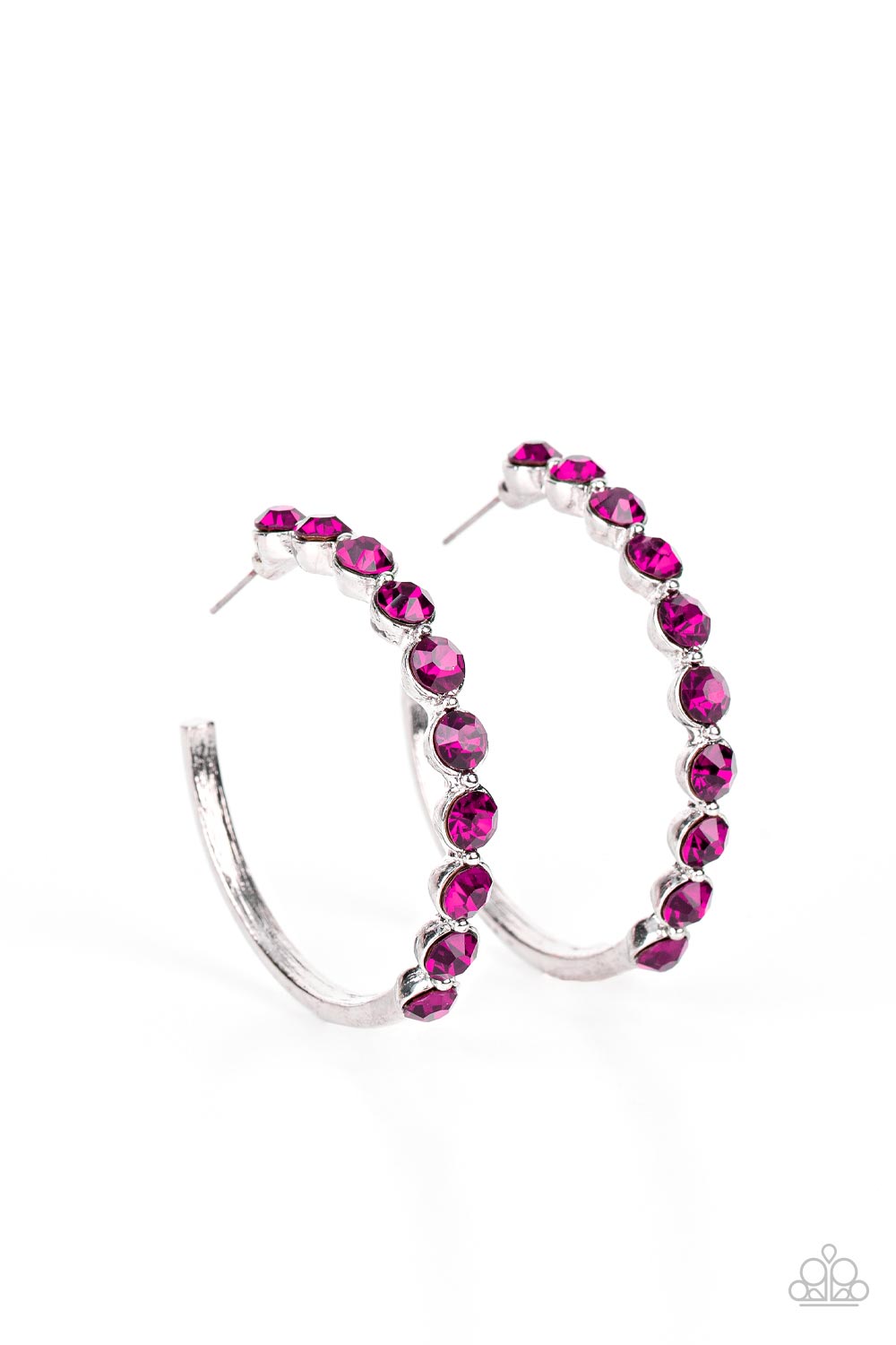 Photo Finish - Pink Hoop Earring Paparazzi E0421