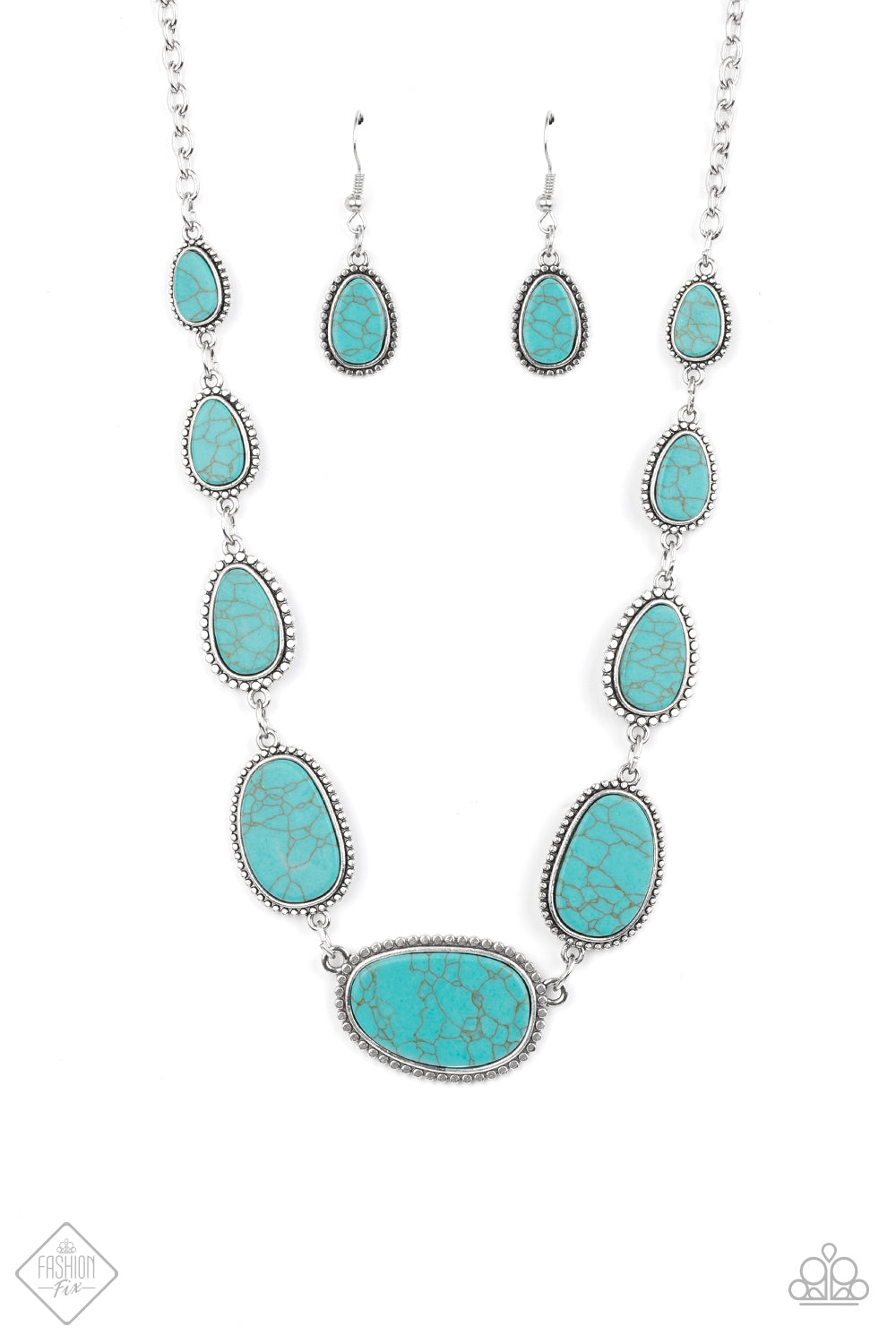 Elemental Eden - Blue Necklace August 2021 Fashion Fix Paparazzi N0330