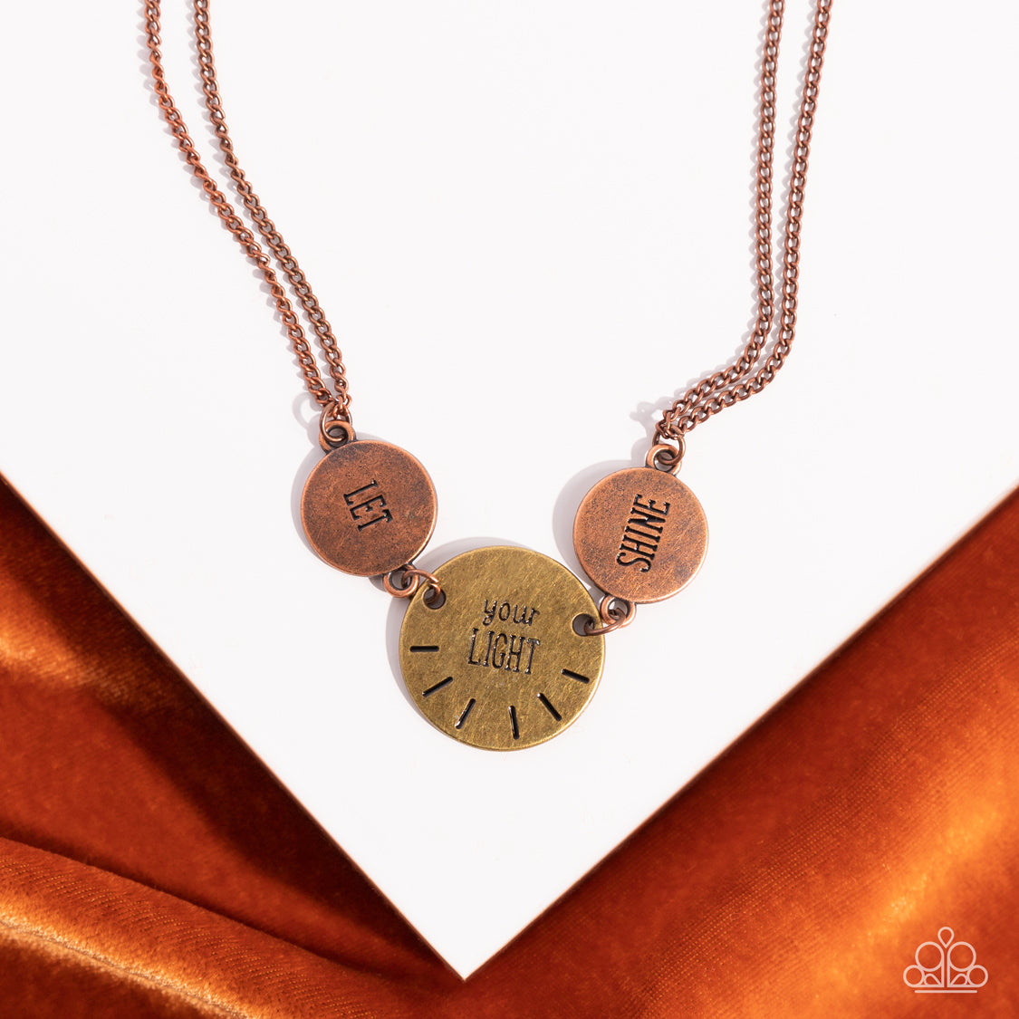 Shine Your Light - Copper Inspirational Necklace Paparazzi N0947