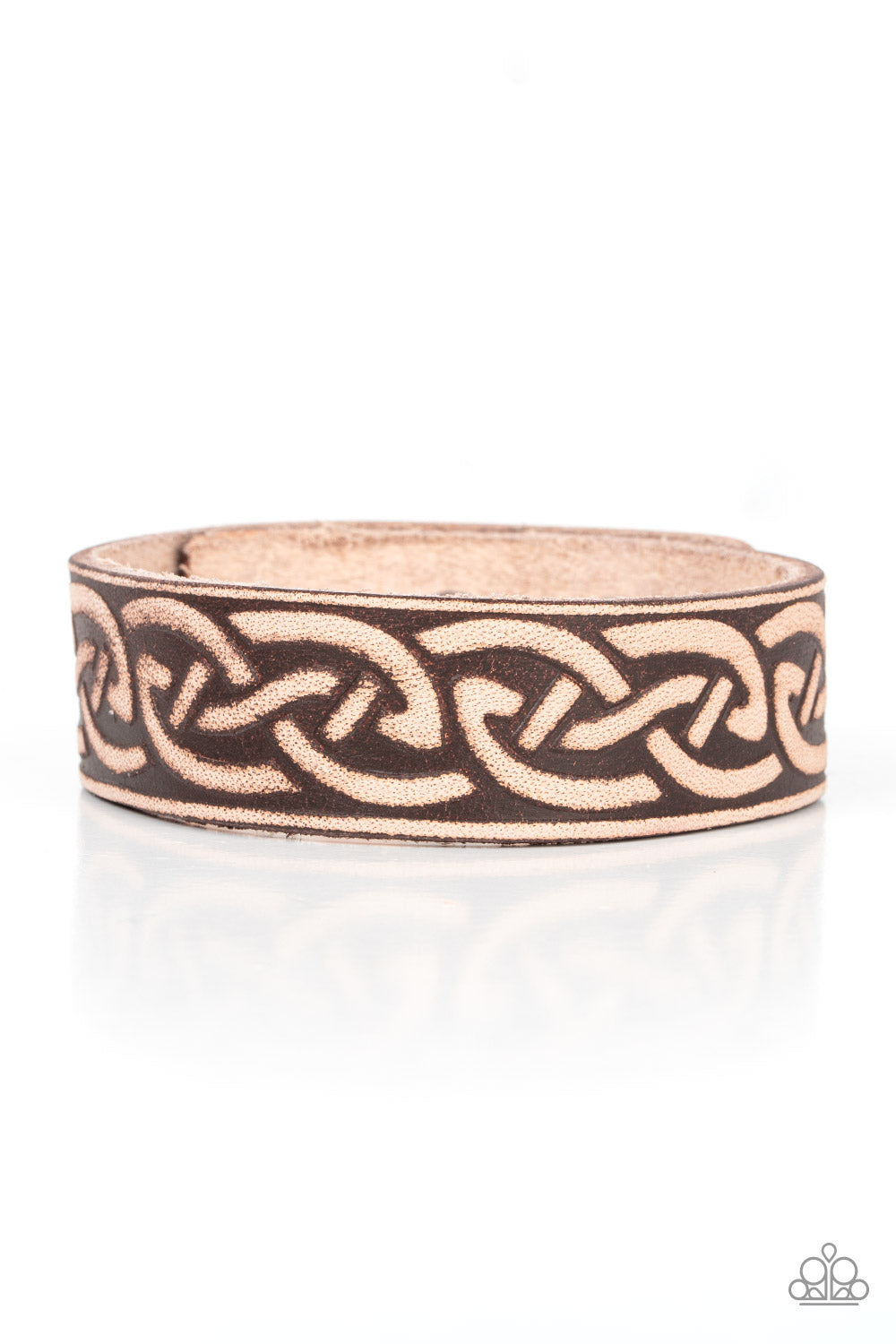 Rebel Runes - Brown Urban Runic Pattern Bracelet Paparazzi B0483