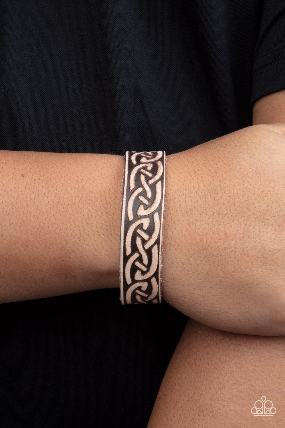 Rebel Runes - Brown Urban Runic Pattern Bracelet Paparazzi B0483