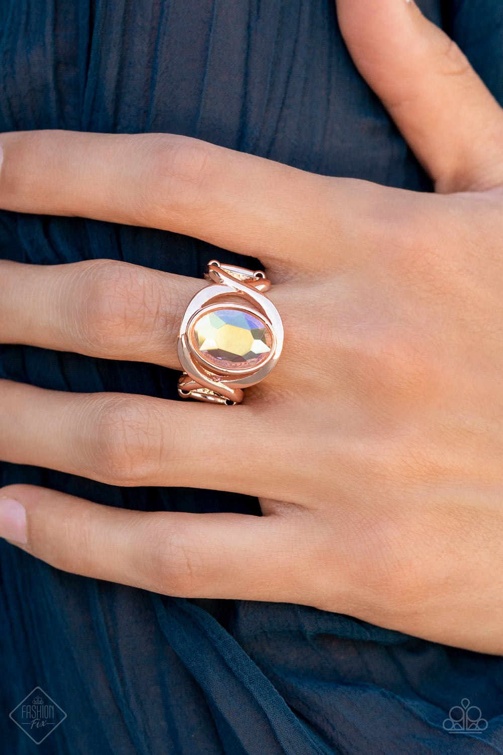 Mystical Treasure - Rose Gold Ring September 2021 Fashion Fix Paparazzi R0143