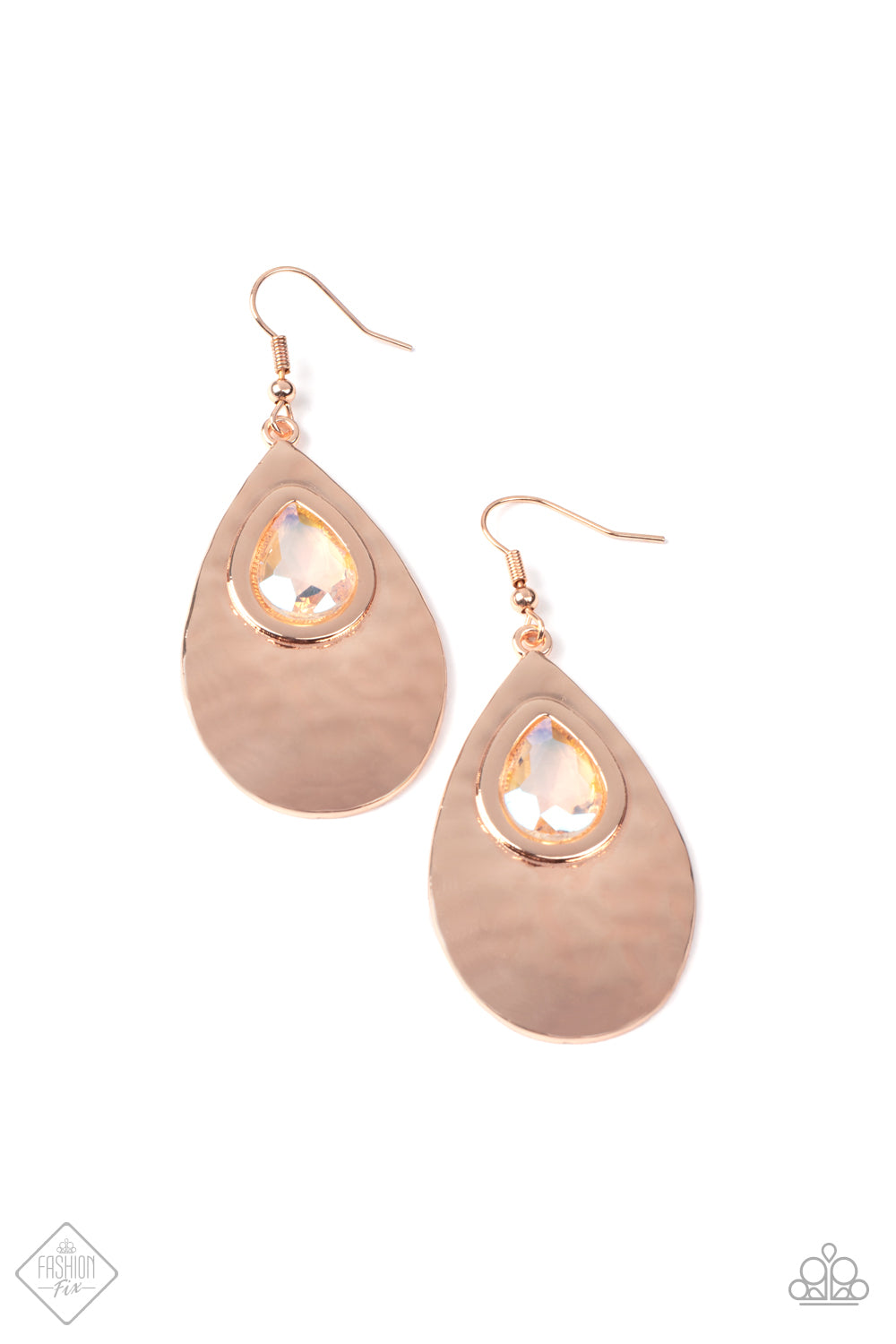 Tranquil Trove - Rose Gold Earring September 2021 Fashion Fix Paparazzi E0220