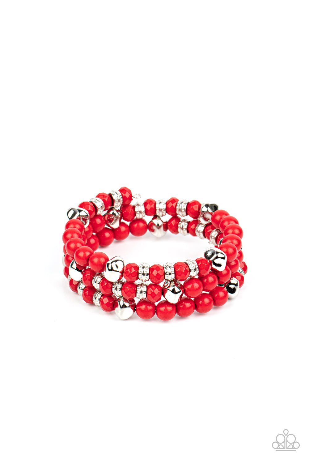 Vibrant Verve - Red Coil Bracelet Paparazzi B0492