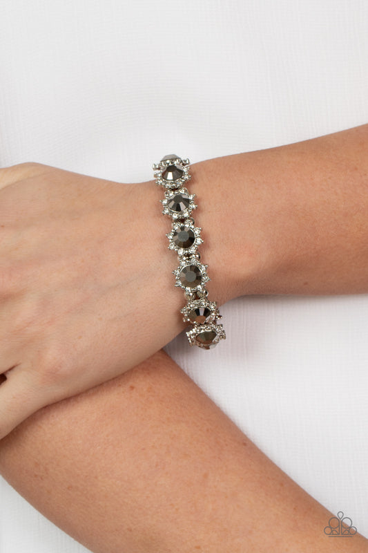 Prismatic Palace - Silver Rhinestone Bracelet Paparazzi B0419