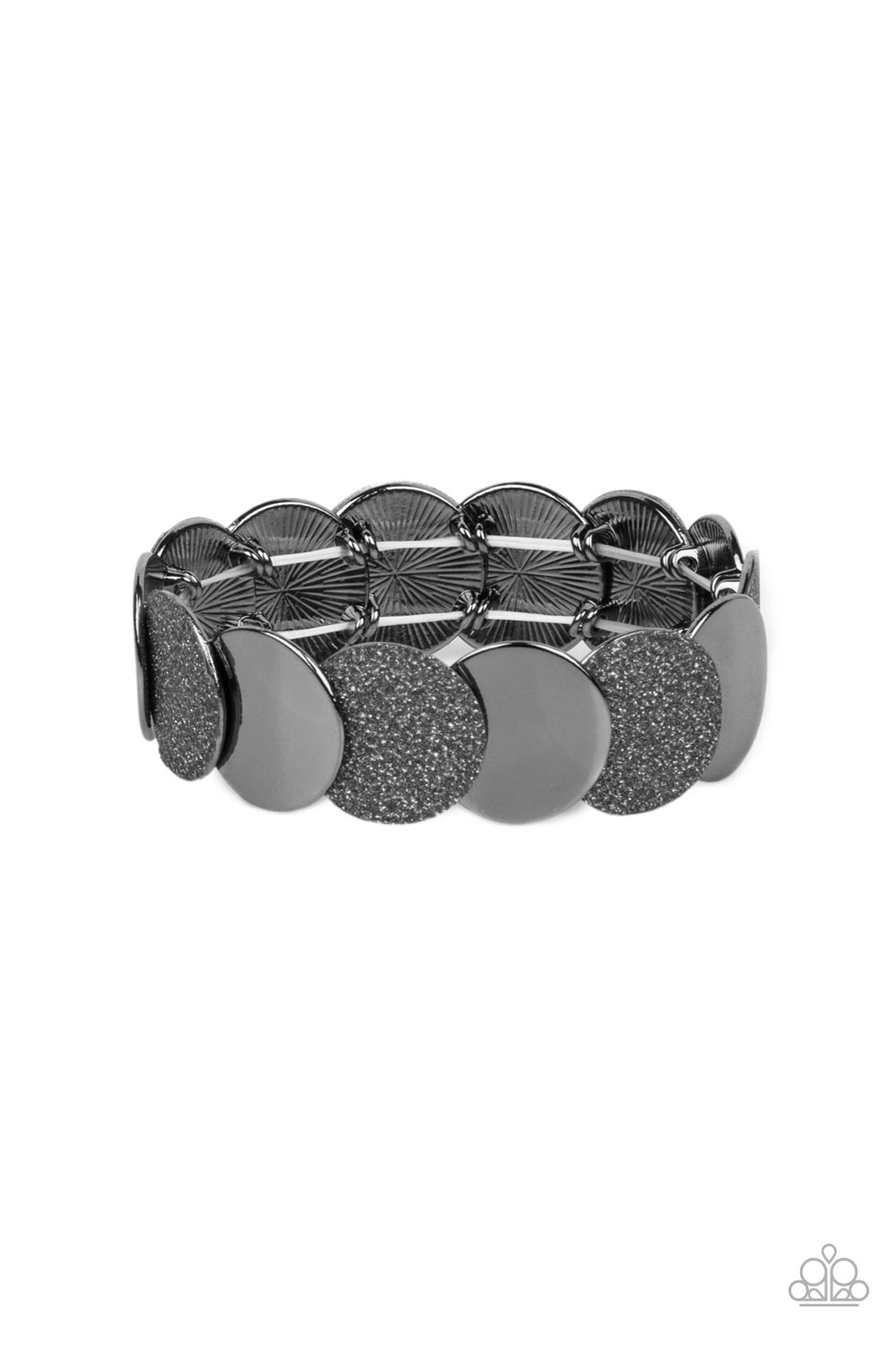 Demurely Disco - Black Bracelet Paparazzi B0553