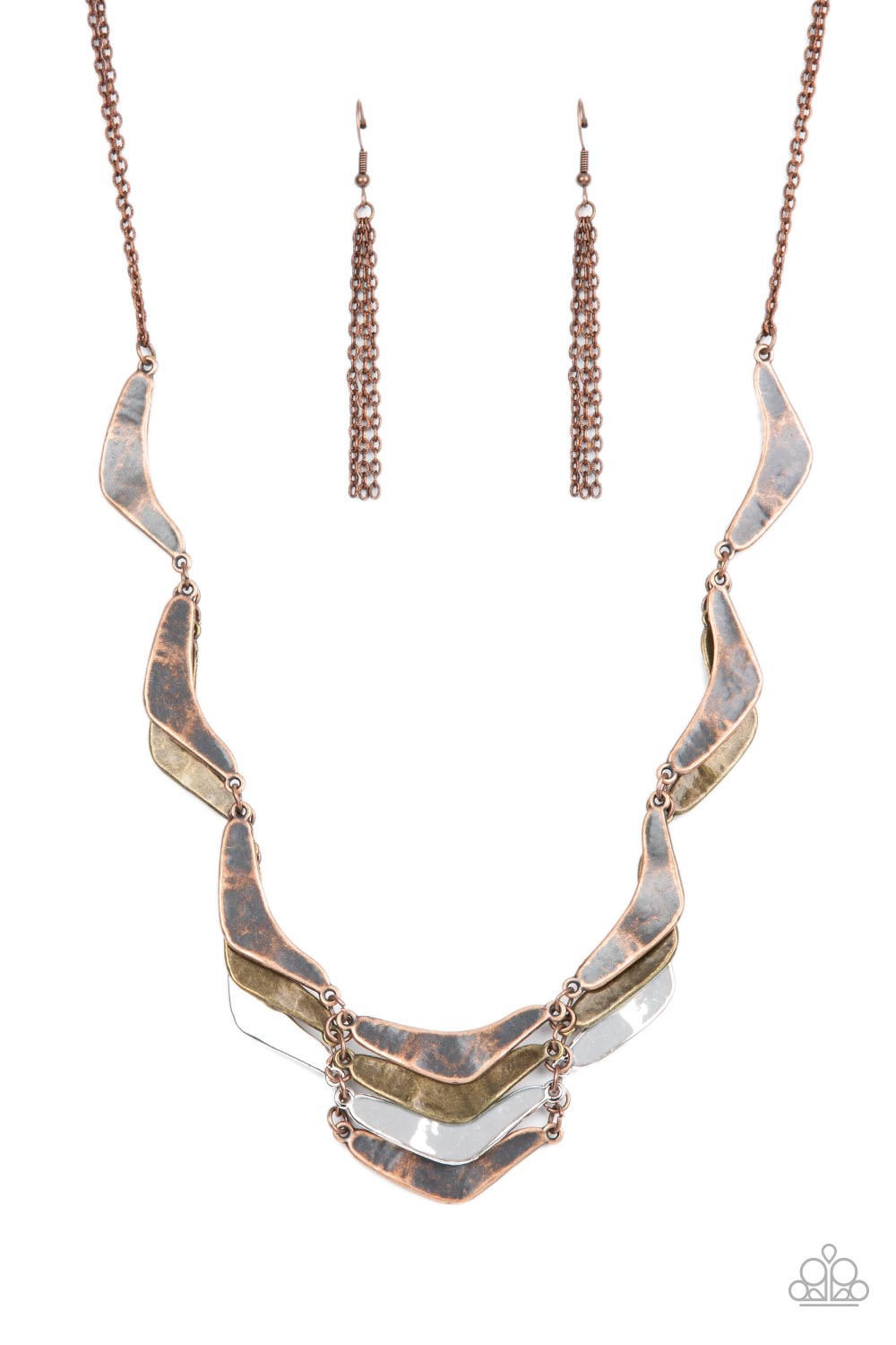 Mixed Metal Mecca - Copper Necklace Paparazzi N0725