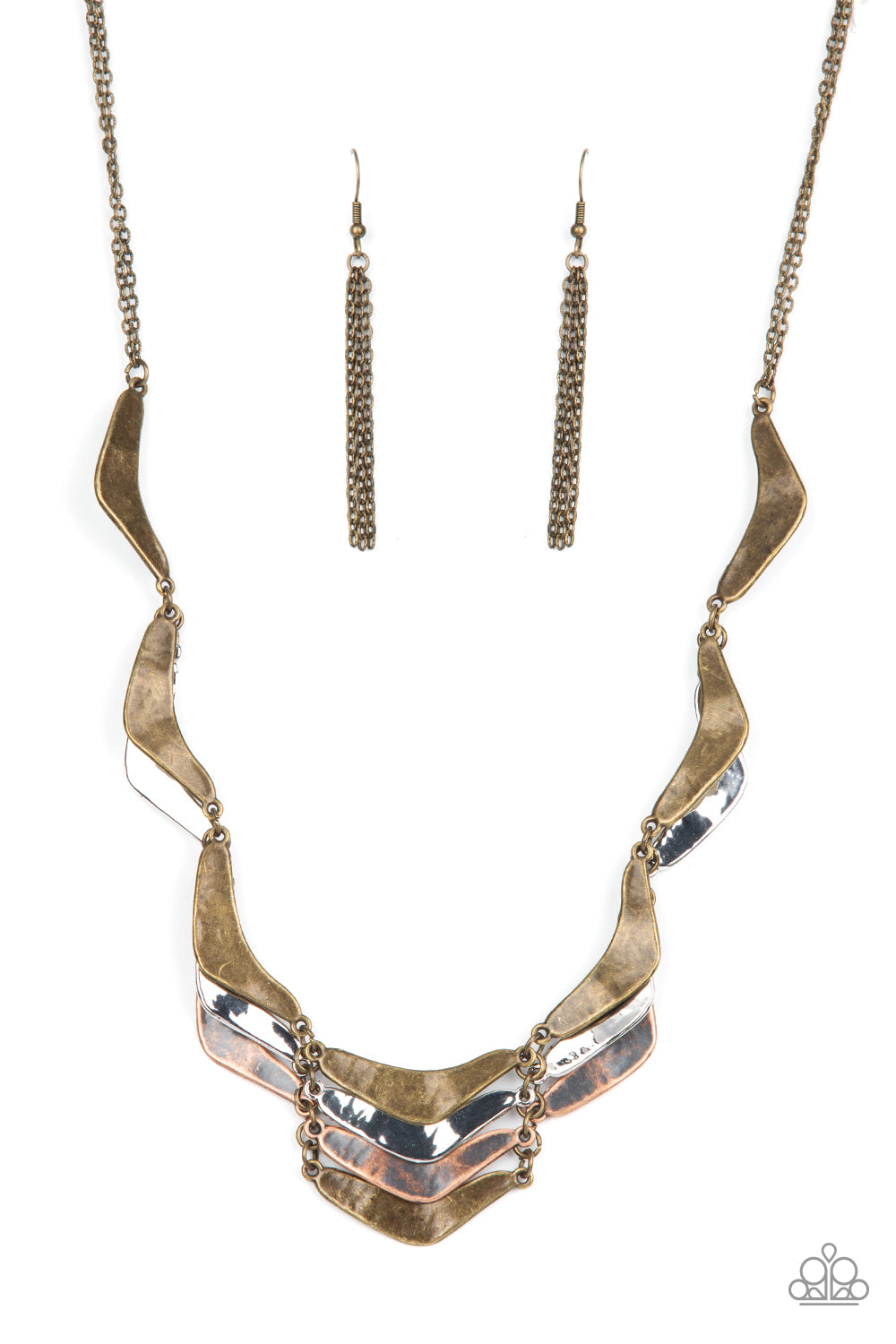 Mixed Metal Mecca - Brass Necklace Paparazzi N0776