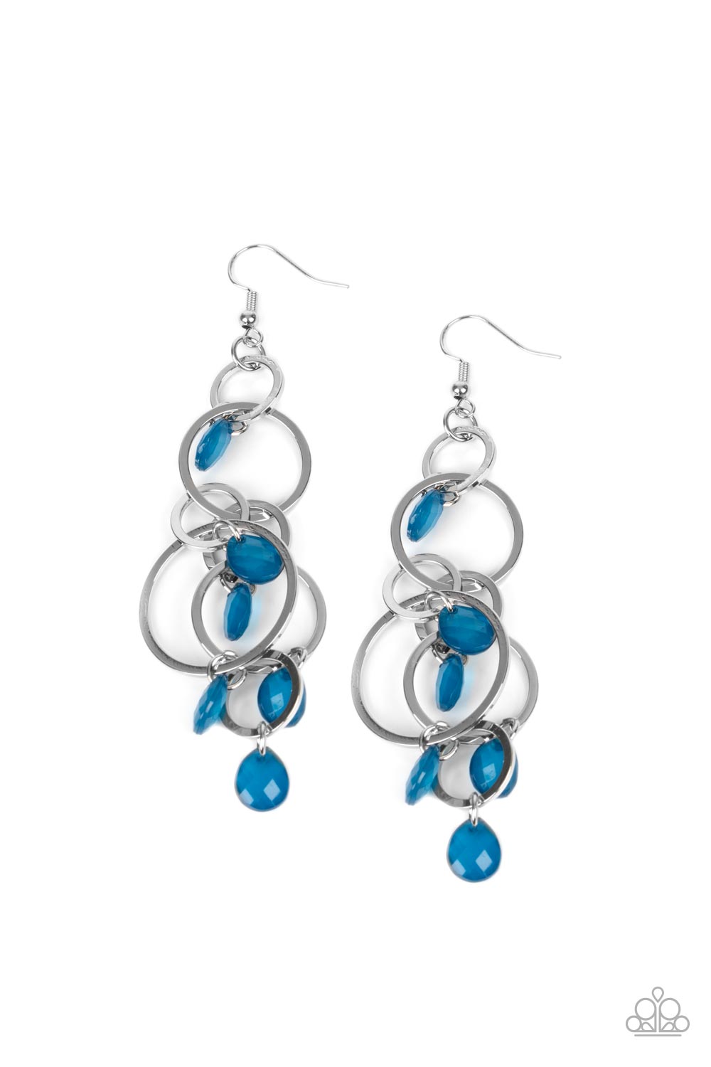 Dizzyingly Dreamy - Blue Mykonos Teardrop Earring Paparazzi E0751