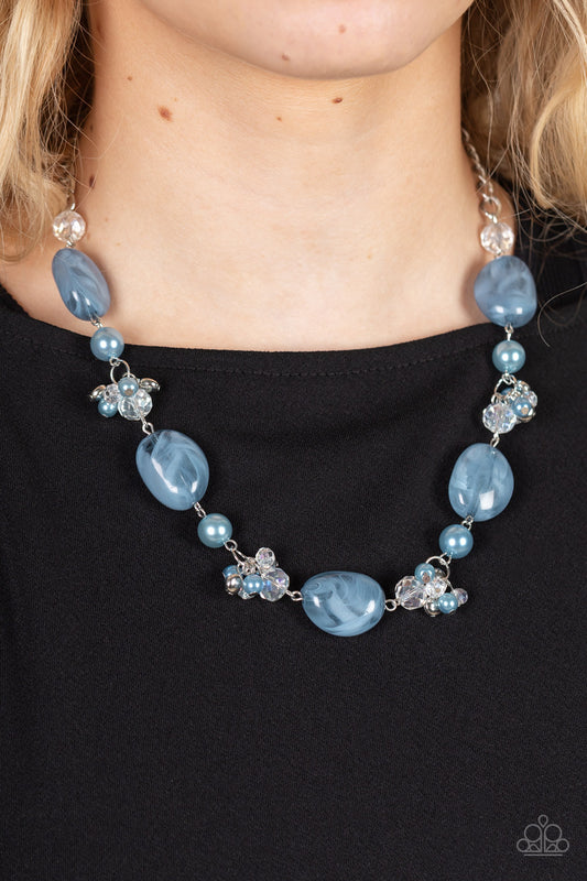 The Top TENACIOUS Blue Necklace Paparazzi N0713