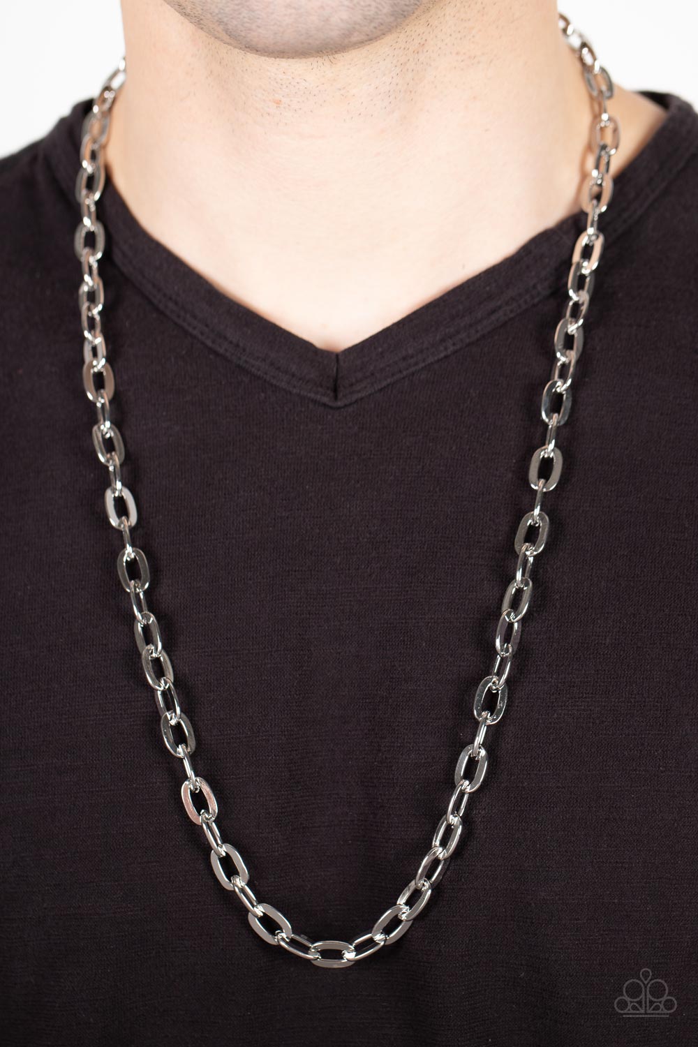 Interference - Silver Urban Chain Necklace Paparazzi N1484