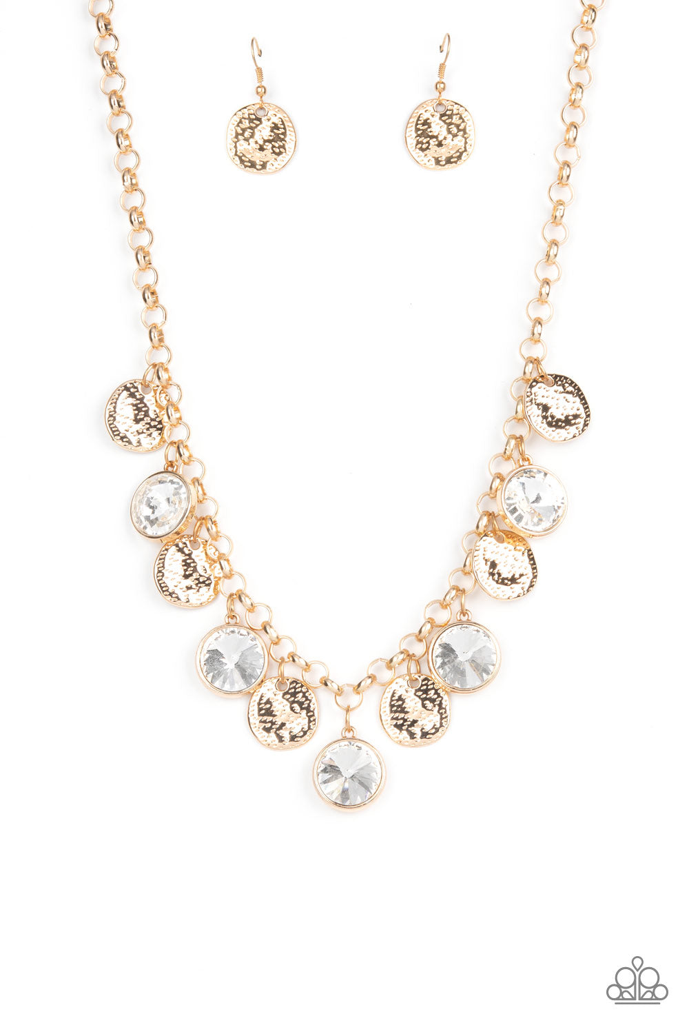 Spot On Sparkle - Gold Necklace Paparazzi N0358