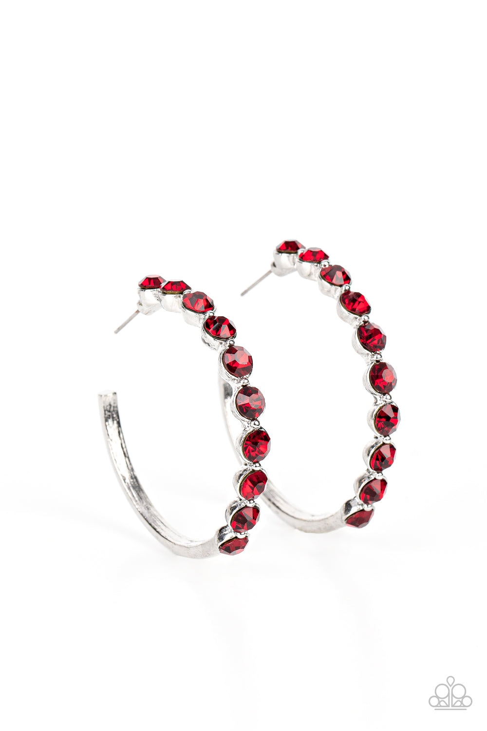 Photo Finish - Red Hoop Earring Paparazzi E0247