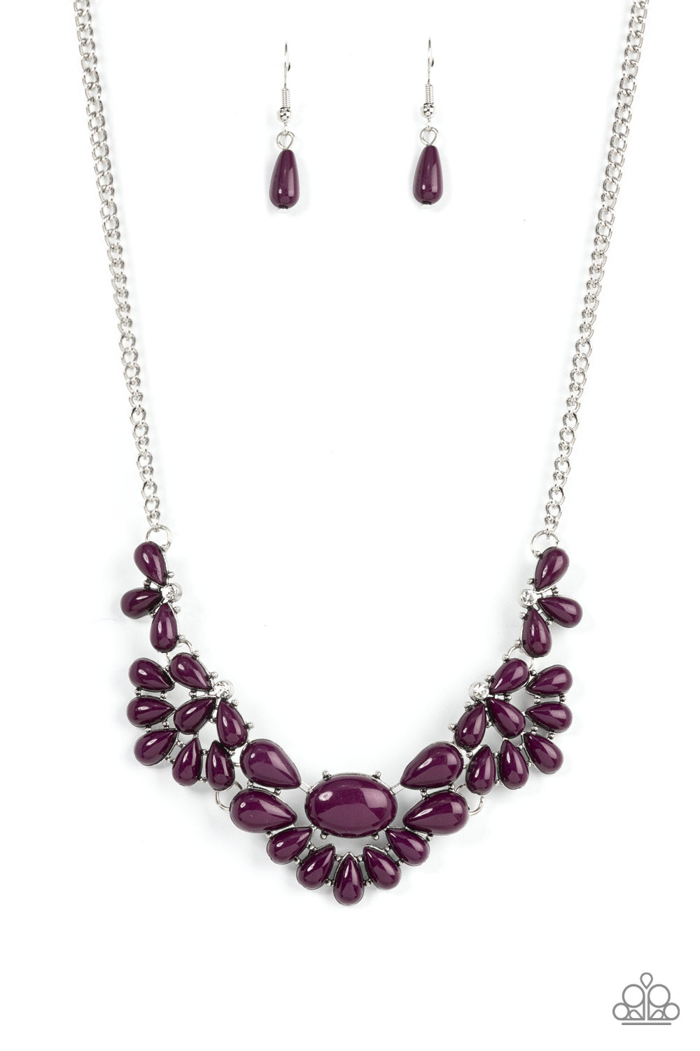 Secret GARDENISTA - Purple Teardrop Plum Bead Necklace Paparazzi N1127