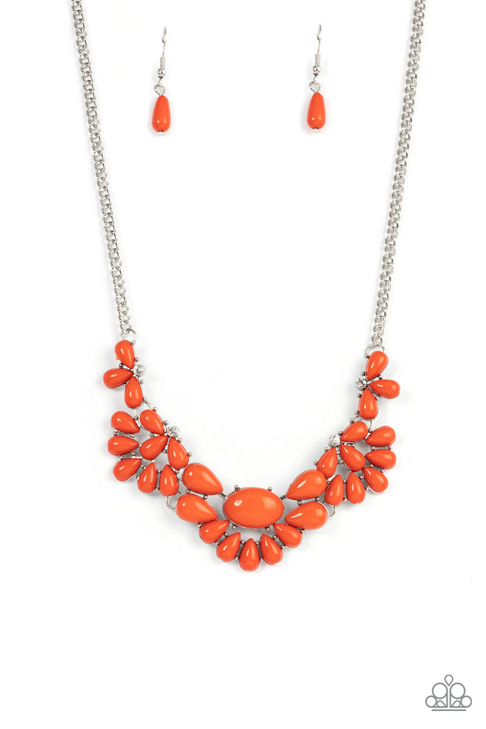 Secret GARDENISTA - Burnt Orange Teardrop Bead Necklace Paparazzi N1226