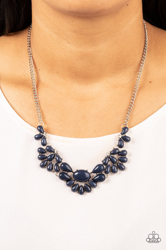 Secret GARDENISTA - Blue Teardrop Rhodonite Bead Necklace Paparazzi N1333