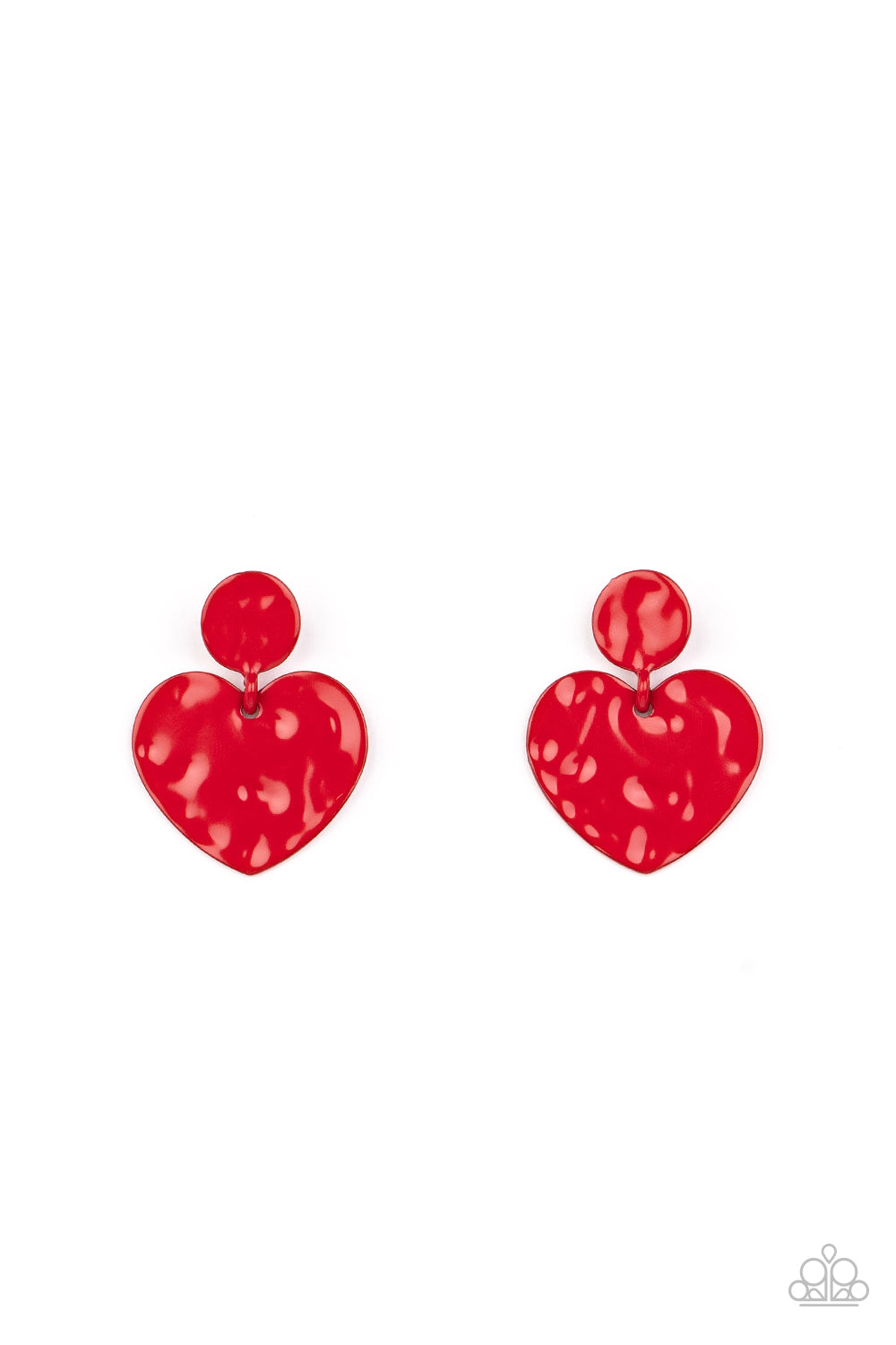 Just a Little Crush - Red Post Earring Paparazzi E0430