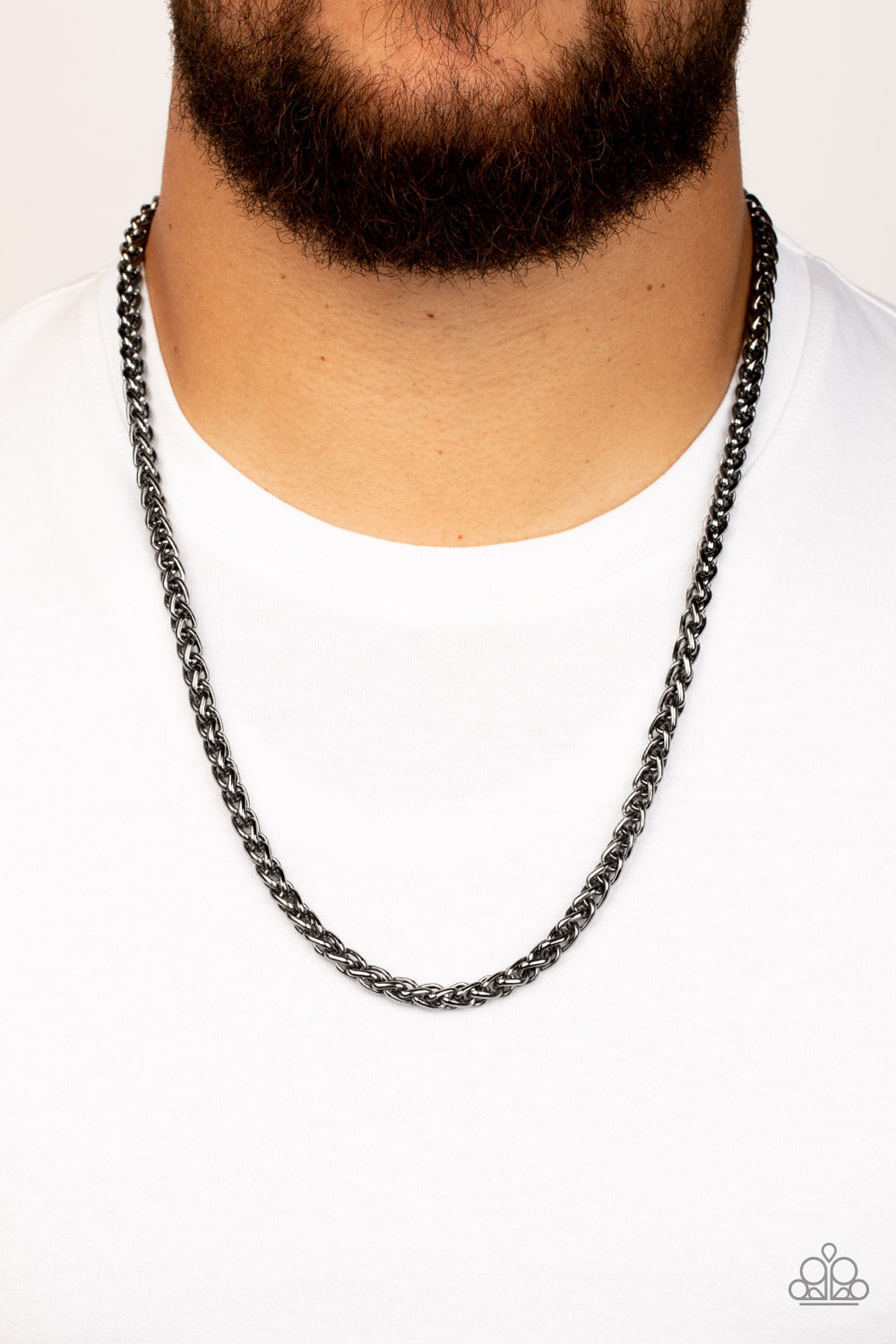 Metro Monopoly - Black Gunmetal Chain Urban Necklace Paparazzi N0944