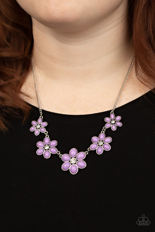 Prairie Party - Purple Rhinestone Necklace Paparazzi N0771