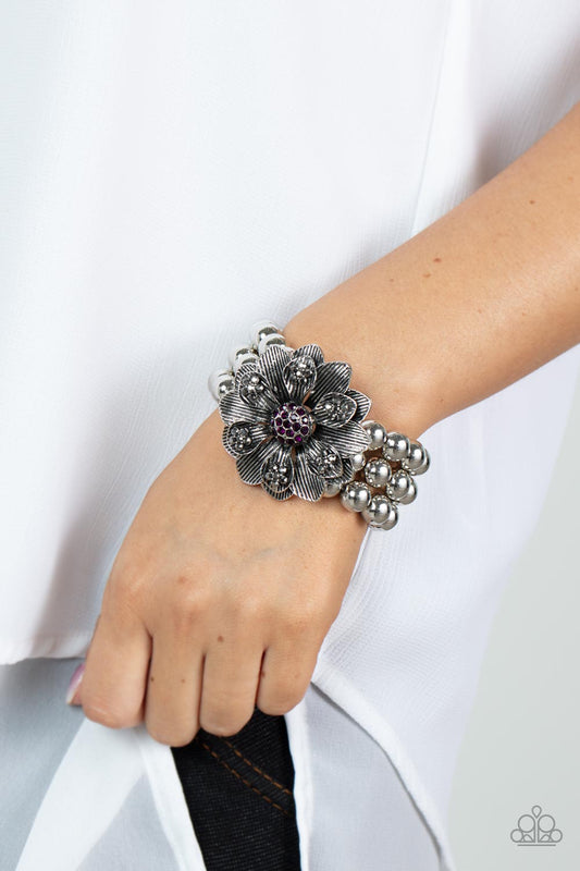 Botanical Bravado - Purple Bracelet Paparazzi B0358