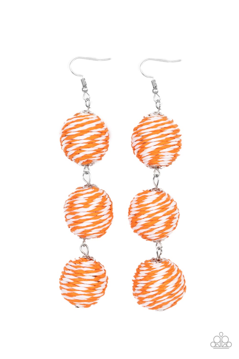 Laguna Lanterns - Orange Earring Paparazzi E0510