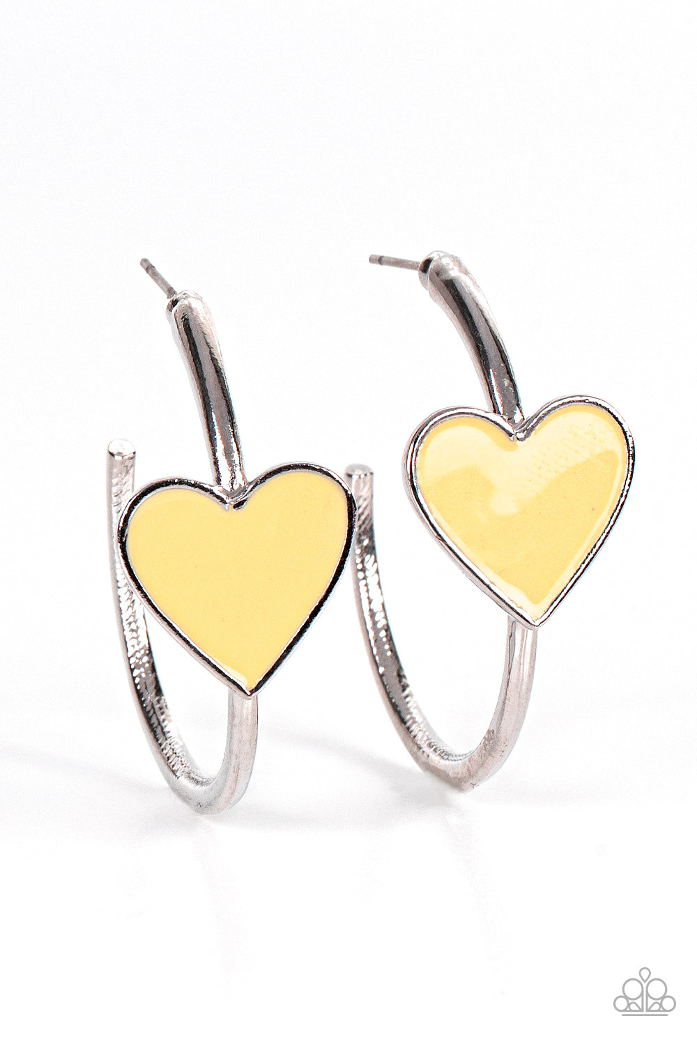 Kiss Up - Yellow Earrings Paparazzi E0269