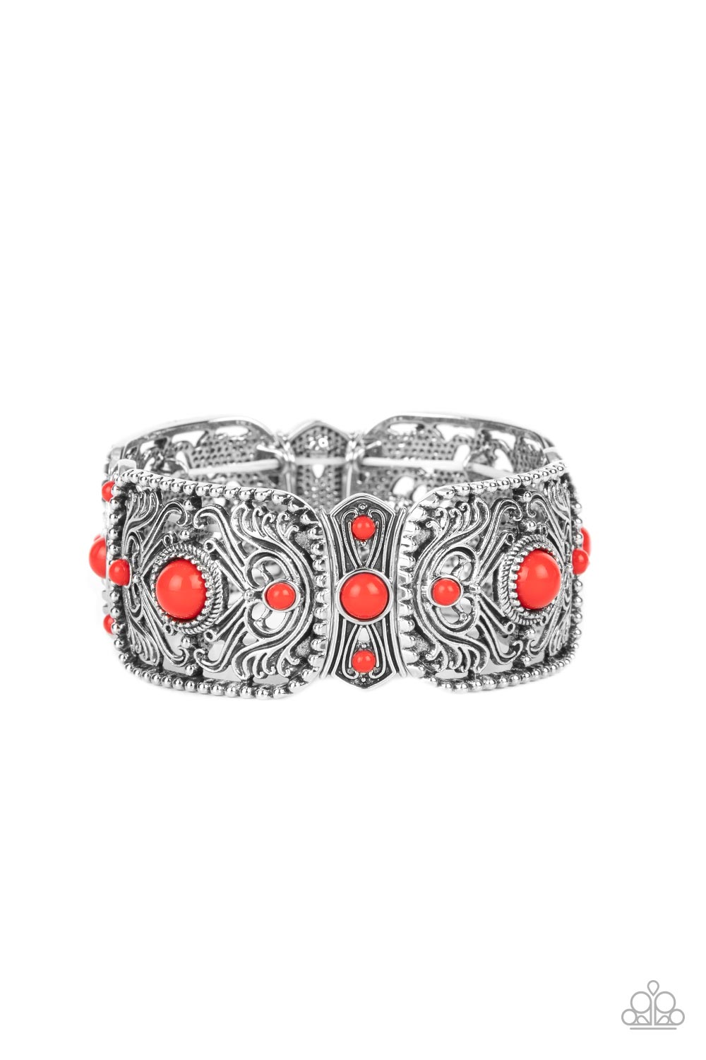 Going, Going, GONDOLA - Red Filigree Bracelet Paparazzi B1142