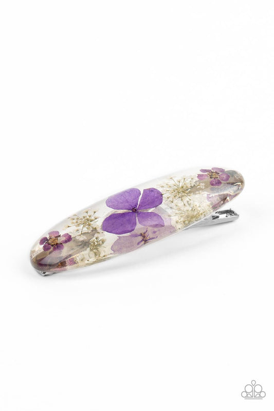 Floral Flurry - Purple Hair Clip Paparazzi H0049