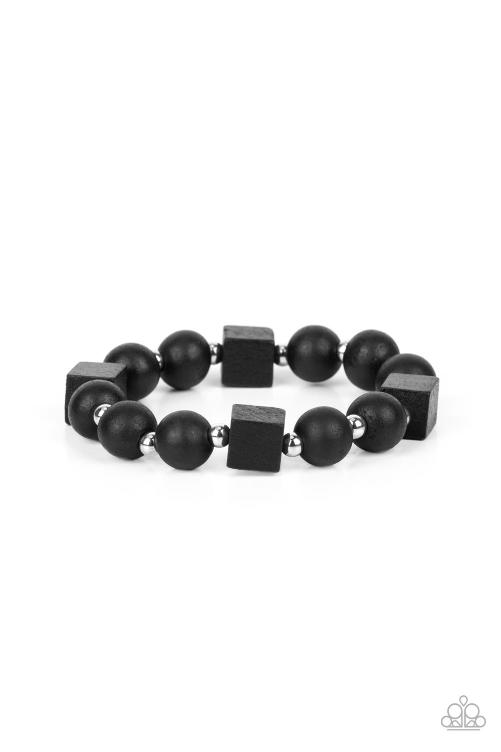 Timber Trendsetter - Black Wooden Bead Bracelet Paparazzi B0590