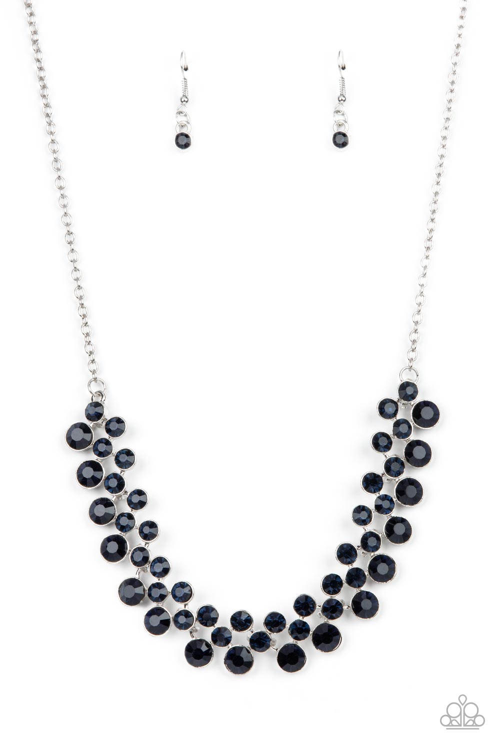 Won The Lottery - Blue Rhinestone Necklace Paparazzi N1230