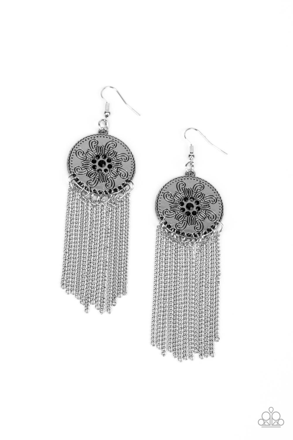 Fringe Control - Black Earring Paparazzi E0379