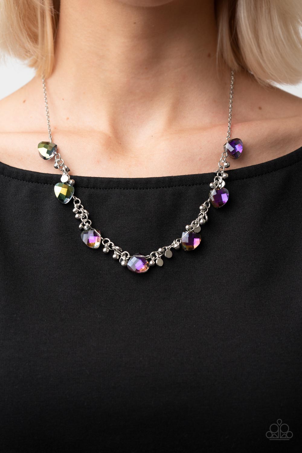 Sassy Super Nova - Multi Oil Spill Necklace Paparazzi N0785