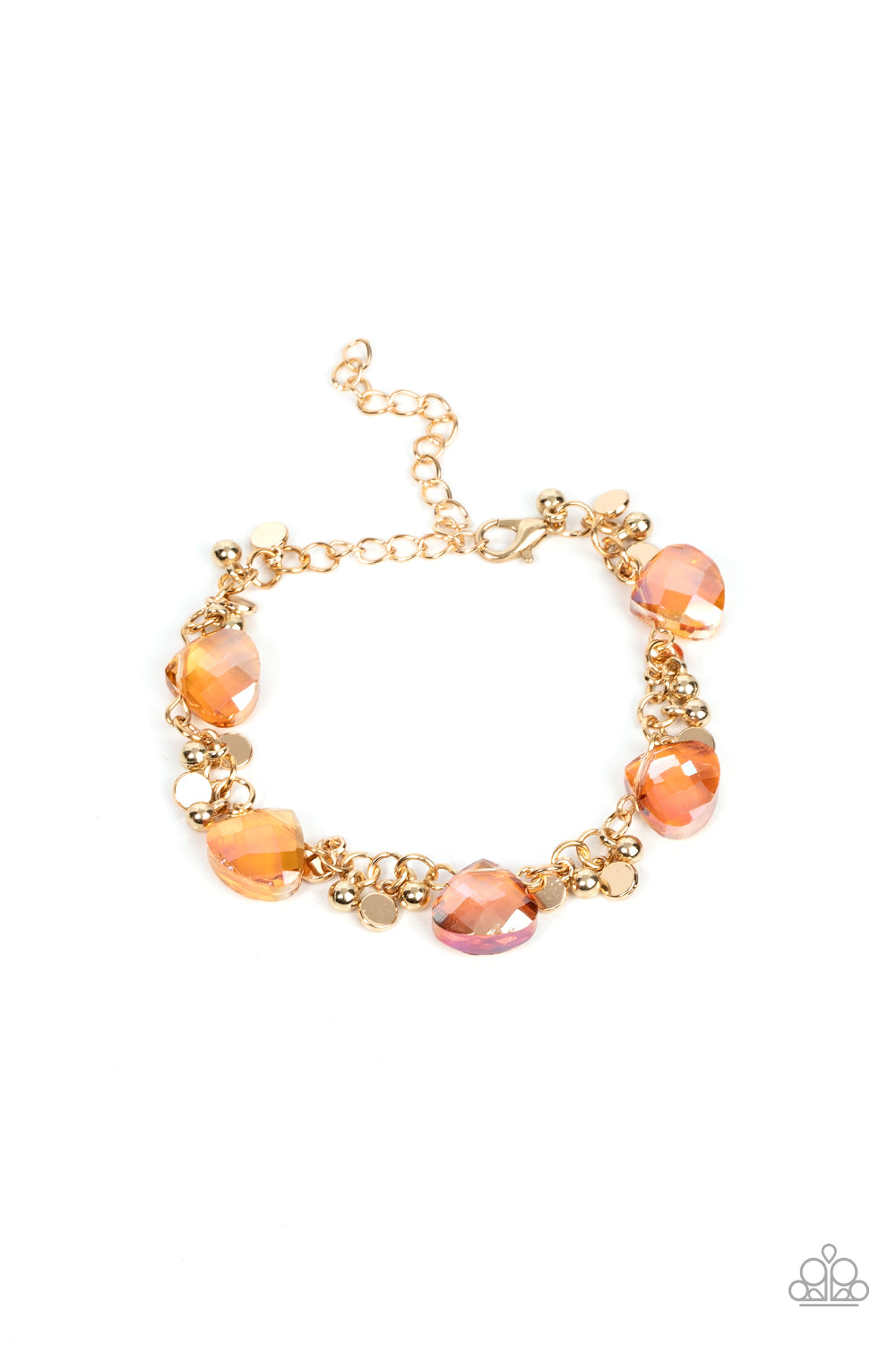 Super Nova Nouveau - Gold Iridescent Bracelet Paparazzi B0439