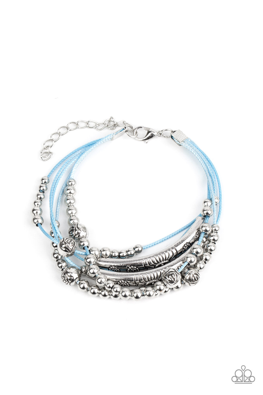 Wanderlust Wanderess - Blue Flower Bracelet Paparazzi B0101