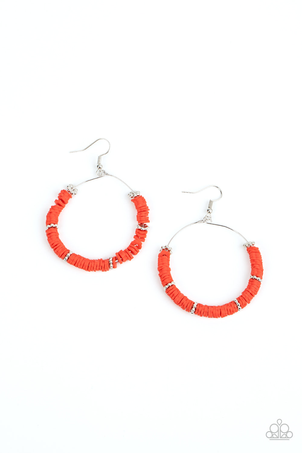 Loudly Layered - Red Floral Rings Earring Paparazzi E0373